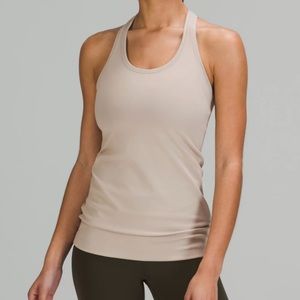 Lululemon Cool Racerback Tank Everlux 6 NWT Raw Linen